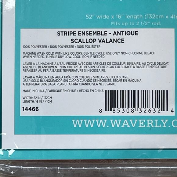 NIB  52" x 16" Short Valance Small Window Curtains - Picture 8 of 8